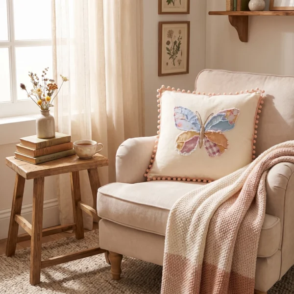 Handmade Butterfly Cushion