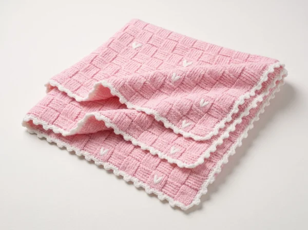 Handmade Pink Baby Blanket