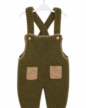 Green Knitted Baby Romper