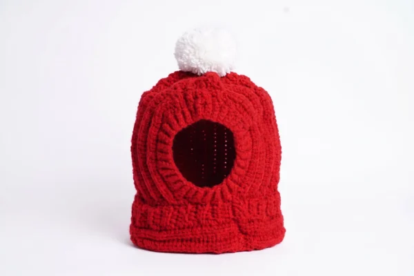 Knitted Full Face Baby Cap