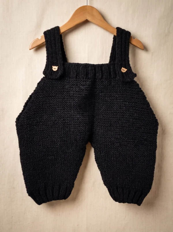 Black Knitted Baby Romper