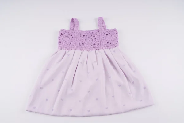 Purple Embroidered Kids Frock