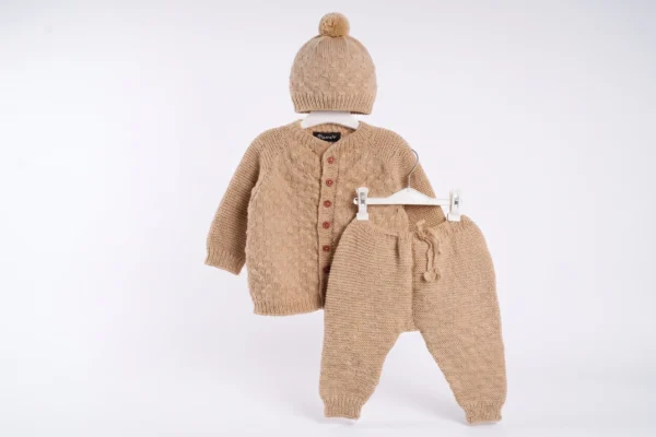 Brown Knitted Sweater Set