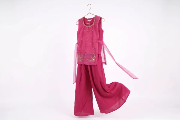Embroidered Plazo & Shirt Set