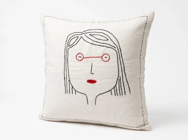 Handmade Girl Face Cushion